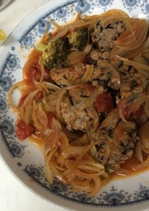 大豆のお肉とブロッコリーのトマト煮-レシピのメイン写真