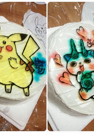 キャラケーキ ピカチュー☆妖怪ウオッチ-レシピのメイン写真
