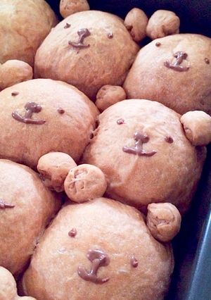 初心者でも簡単！デコちぎりパンココアクマ-レシピのメイン写真
