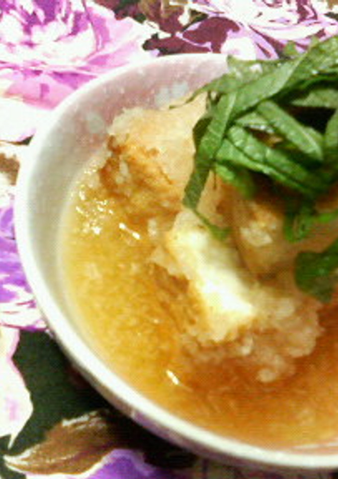 おろし厚揚げ☆あっさり柚子胡椒風味♪♪-レシピのメイン写真