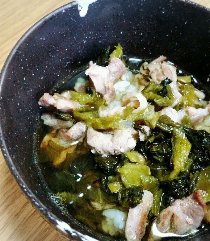 親鳥もも肉と高菜のお茶漬け-レシピのメイン写真