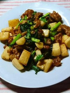 大豆のお肉とかぶのオイマヨ炒め-レシピのメイン写真