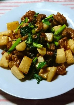 大豆のお肉とかぶのオイマヨ炒め-レシピのメイン写真