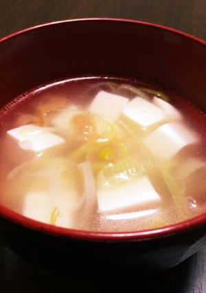 風邪予防に！梅干しと豆腐のスープ-レシピのメイン写真
