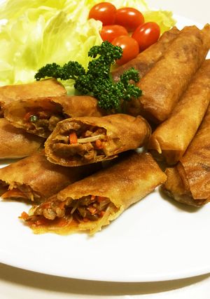 大豆のお肉とキムチの春巻き-レシピのメイン写真