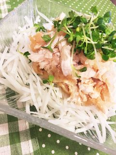 ヘルシー!ささみ梅おろしサラダ-レシピのメイン写真