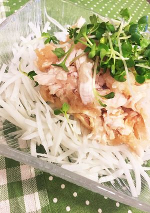 ヘルシー！ささみ梅おろしサラダ-レシピのメイン写真