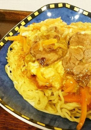 簡単中華玉子甘酢あんかけ焼きそば-レシピのメイン写真