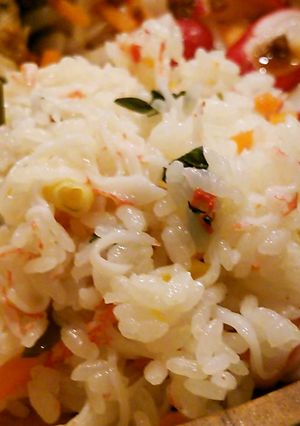 カニかまで炊き込みご飯♪-レシピのメイン写真
