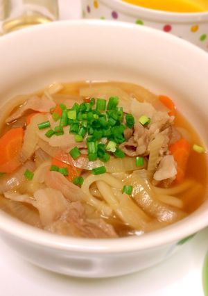 簡単！短時間できるなんちゃって肉うどん☆-レシピのメイン写真