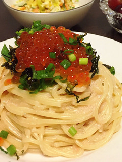 タラコといくらの簡単贅沢パスタ♡-レシピのメイン写真