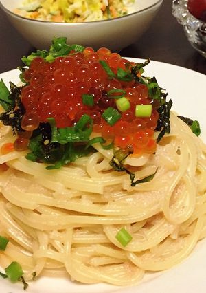 タラコといくらの簡単贅沢パスタ♡-レシピのメイン写真