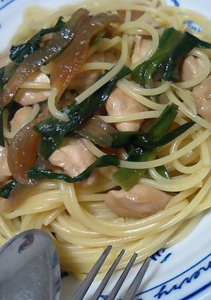 ニラとササミの和風スパゲッティ-レシピのメイン写真