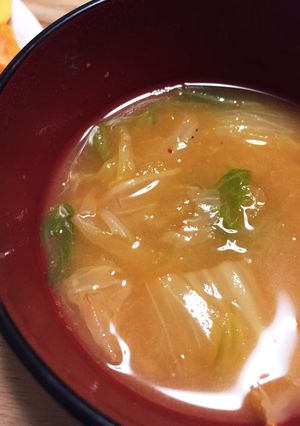 作り方、これだけ？味噌スープ♪-レシピのメイン写真