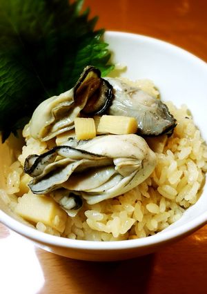 牡蠣と筍の中華風炊き込みご飯♪-レシピのメイン写真