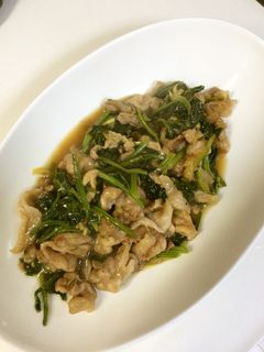 ほうれん草と豚肉炒め-レシピのメイン写真