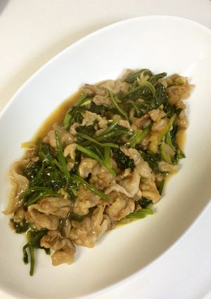 ほうれん草と豚肉炒め-レシピのメイン写真