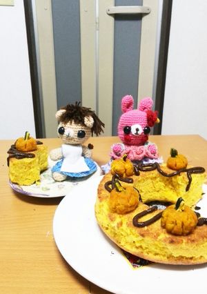 ミーちゃん姉妹のれ美味しカボチャシフォン-レシピのメイン写真