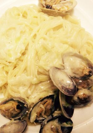 簡単クリームソースのあさりパスタ-レシピのメイン写真