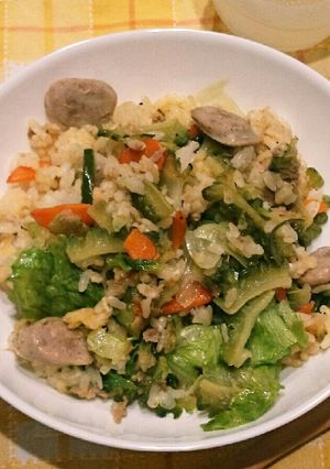 ゴーヤ入りレタス炒飯-レシピのメイン写真