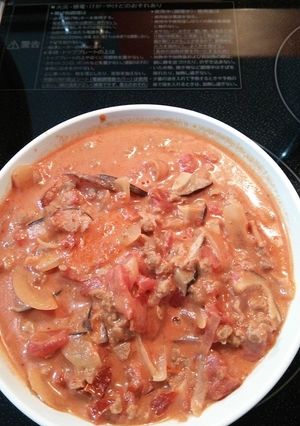 大豆のお肉でトマトクリームパスタソース-レシピのメイン写真