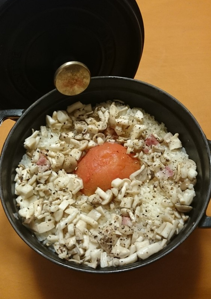 まるごとトマトとキノコのピラフ-レシピのメイン写真