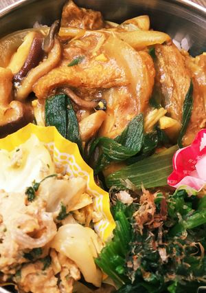 大豆のお肉でお弁当、カレー丼-レシピのメイン写真