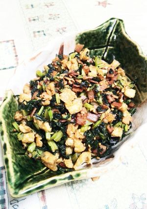 大根葉と油揚げ、ベーコンの炒め物-レシピのメイン写真