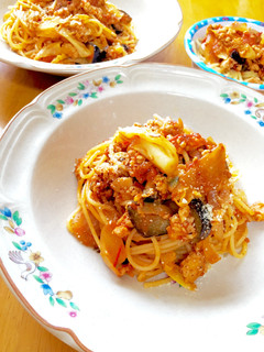 鶏ひき肉と残り野菜のトマトパスタ-レシピのメイン写真