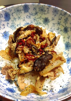 豚丼(ペペロンチーノ風)-レシピのメイン写真