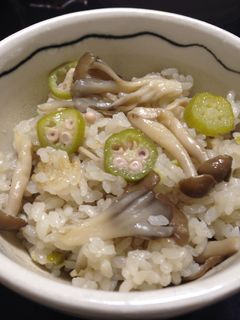 きのことオクラの炊き込みごはん-レシピのメイン写真