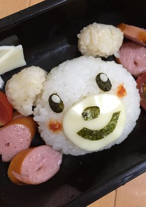 キャラ弁☆簡単すぎる！おにぎりくまちゃん-レシピのメイン写真