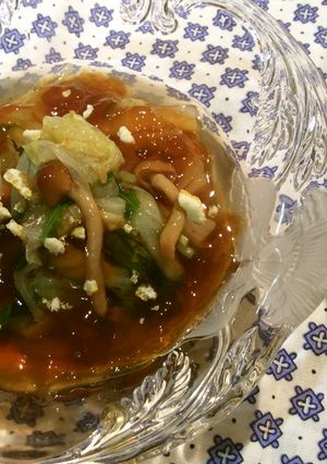 干し白菜とナメコのポン酢ジュレかけ-レシピのメイン写真