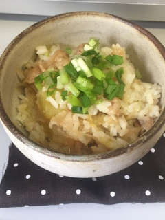 さつまいもご飯?〜ネギ豚混ぜご飯-レシピのメイン写真
