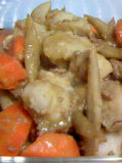 あかいもとひき肉の煮物-レシピのメイン写真