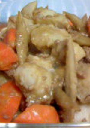 あかいもとひき肉の煮物-レシピのメイン写真