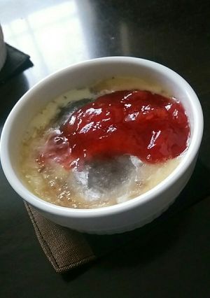 イチゴ大福風ココットカマン-レシピのメイン写真
