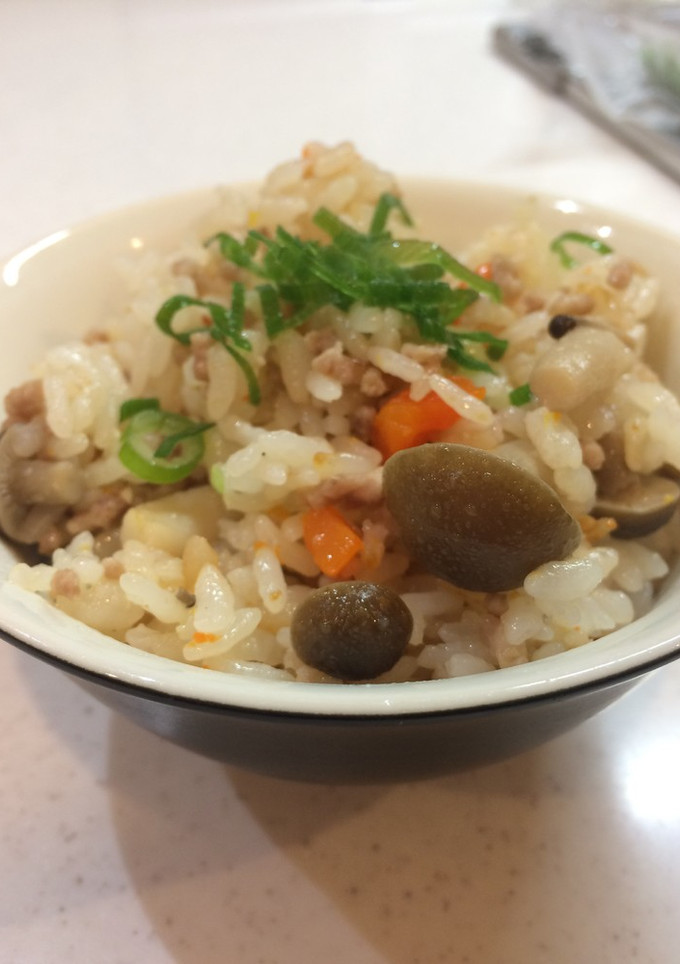 挽肉で☆コク旨簡単炊き込みご飯！-レシピのメイン写真