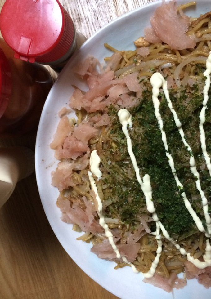 残った、はやとうり中華風肉炒めで焼きそば-レシピのメイン写真