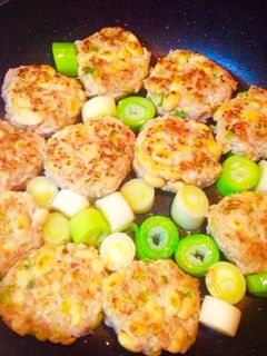 大豆とネギ あんかけつくね-レシピのメイン写真