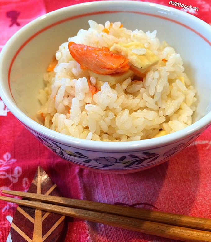 鮭と高野豆腐の炊き込みご飯 by ばぁばまんま 【クックパッド】 簡単