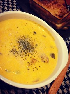 かぼちゃときのこのクリーミースープ♩-レシピのメイン写真