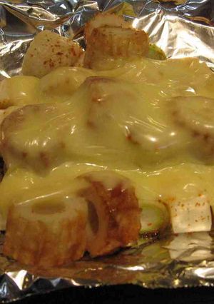超簡単　ねぎ、ちくわチーズのオーブン焼き-レシピのメイン写真