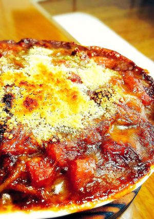 カレーリメイク♪カレーパスタのグラタン！-レシピのメイン写真