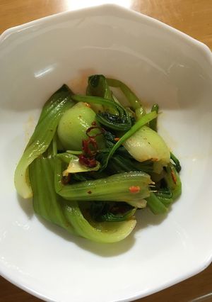 ズボラ飯！茹でるだけ、小松菜の和え物-レシピのメイン写真