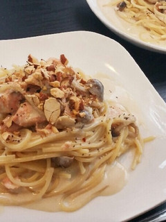鮭ときのこの豆乳クリームパスタ-レシピのメイン写真