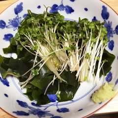 รูปของ わかめとスプラウトのわさびポン酢サラダ