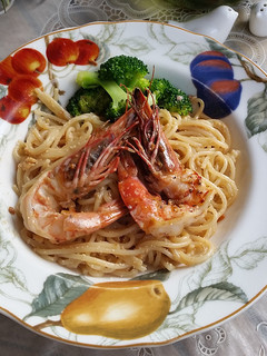 ニンニク、海老、明太子パスタ-レシピのメイン写真