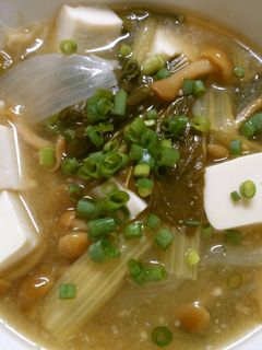 小松菜 豆腐 なめこの中華スープ-レシピのメイン写真