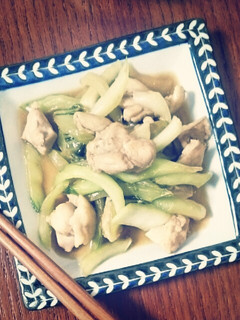 鶏もも肉とチンゲン菜のソース炒め-レシピのメイン写真